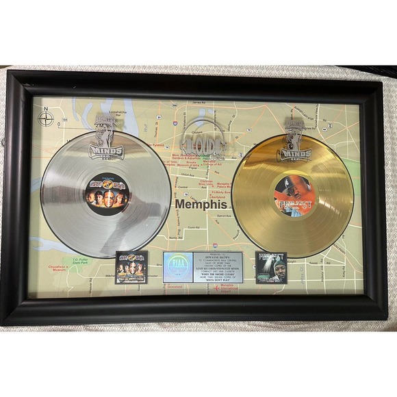 Three 6 Mafia Project Pat RIAA Platinum Gold Plaque Award Rap Juicy J DJ Paul - Picture 10 of 16